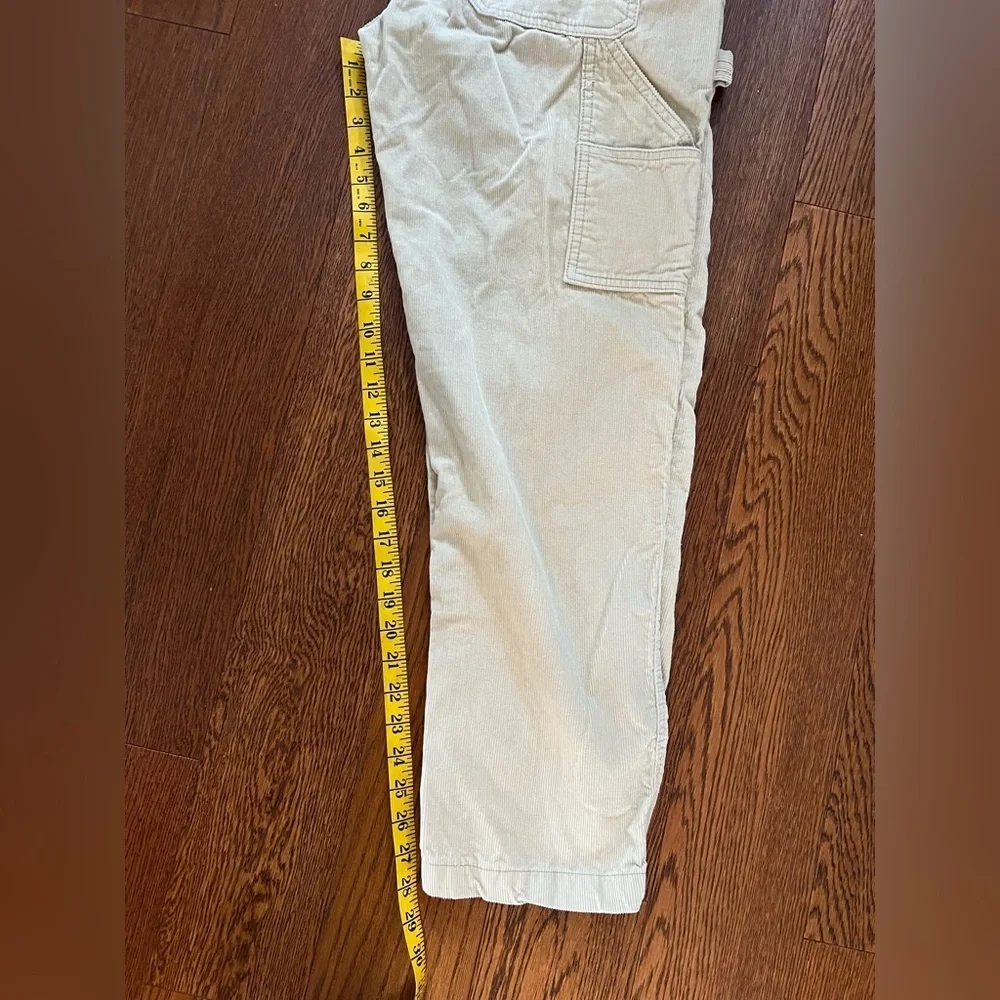 BDG Tan Corduroy Pull On Pants Drawstring Carpenter Pockets Size Small S